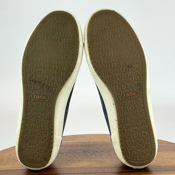 Womens Taos Star Blue Denim‎ Casual Comfort Lace Up Sneakers Shoes Size 10 W GUC - Picture 7 of 9